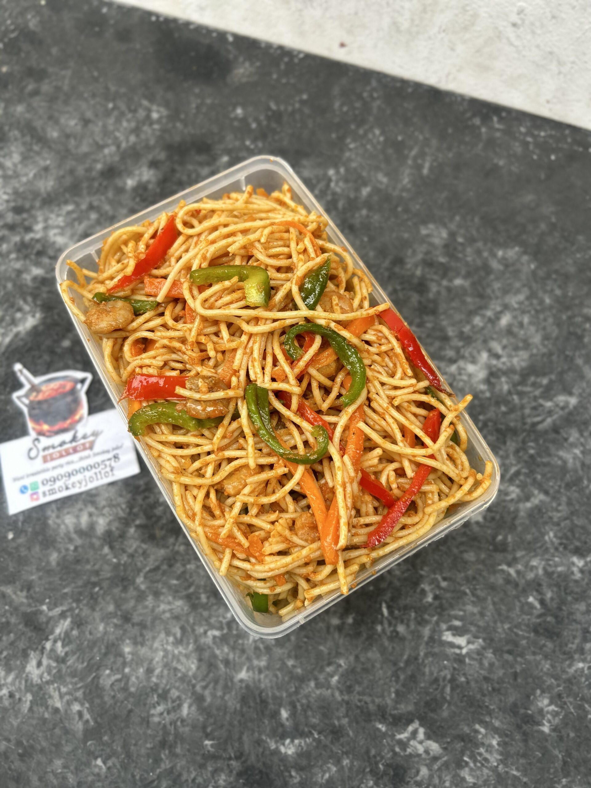 Jollof Spaghetti Bowl