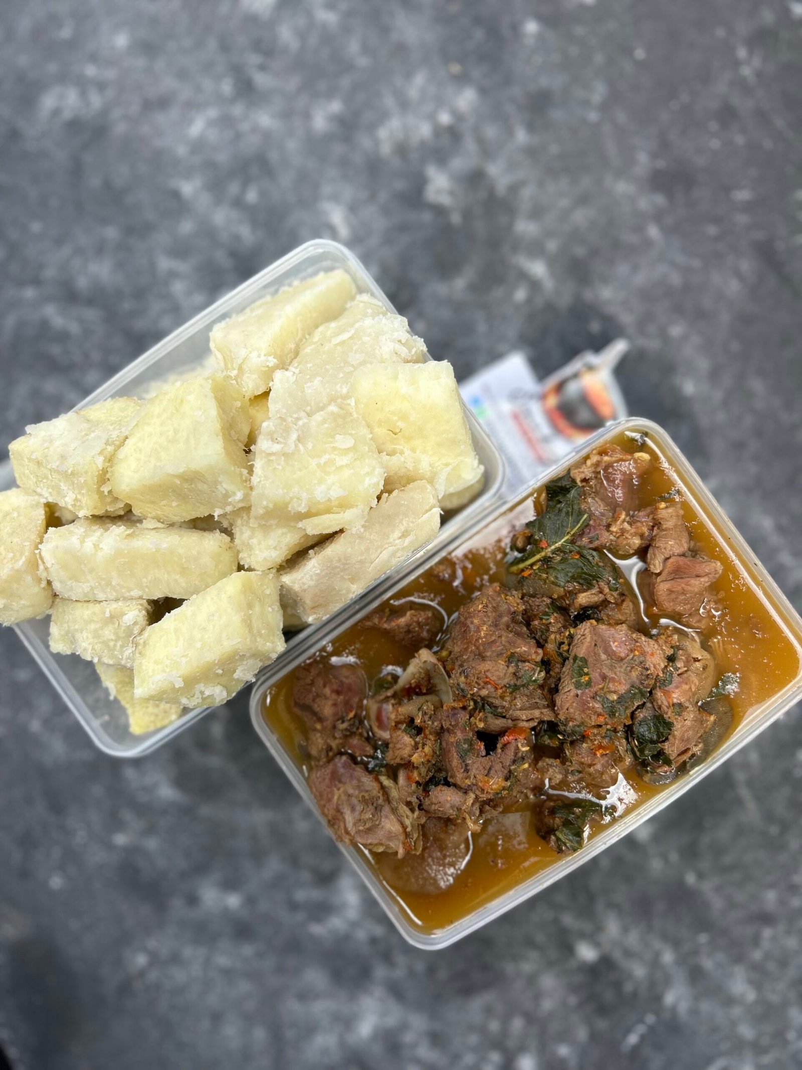 Peppersoup + Yam/ Sweet Potatoes Bowl