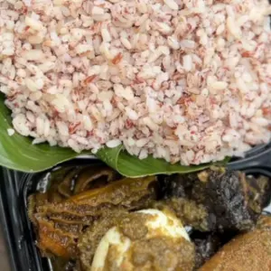 Ofada Rice and Sauce Bowl