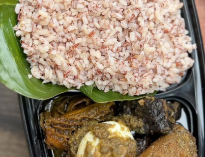 Ofada Rice and Sauce Bowl