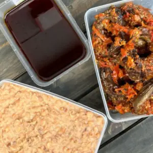Ewa Agoyin And Sauce